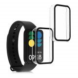 Set 2 huse kwmobile pentru Xiaomi Redmi Smart Band Pro, Plastic, Transparent/Negru, 57424.03