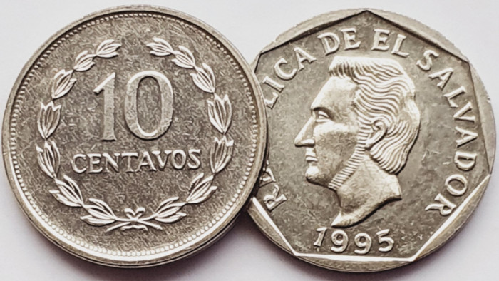 1765 El Salvador 10 centavos 1995 Francisco Moraz&aacute;n km 155 UNC