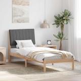 vidaXL Cadru de pat cu headboard Maro 75 x 190 cm țesătură 878930