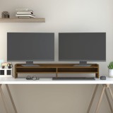 Suport pentru monitor, maro miere, 100x24x16 cm, lemn masiv pin