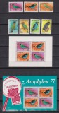 SURINAM 1977 FAUNA PASARI MI 764-770 +BL. 18 +BL 19 MNH, Nestampilat