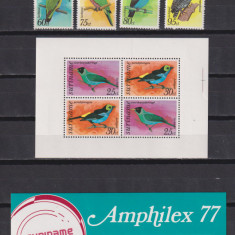 SURINAM 1977 FAUNA PASARI MI 764-770 +BL. 18 +BL 19 MNH