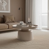 Cumpara ieftin Masa de cafea cu functie decorativa Ginoze , stil modern, metal, cappuccino, dimensiuni 70x38cm.