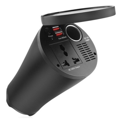 Convertor de tensiune 12V/230V, 150W/300W, 2xUSB, AMiO foto