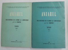 ANUARUL INSTITUTULUI DE ISTORIE ' A.D. XENOPOL ' , TOMUL XXIV , 2 VOLUME , 1987
