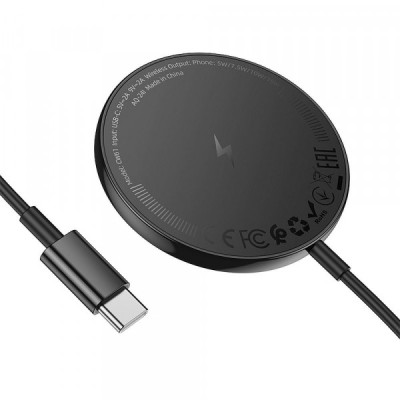 Incarcator Retea Wireless HOCO CW61, 15W, 1.67A, Negru foto