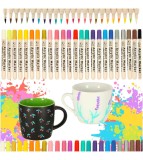 Set 24 markere acrilice impermeabile pentru pictat tesaturi si alte suprafete, multicolor, Oem