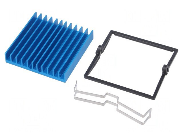 Radiator Extrudat cu Aripioare BGA Albastru 40mm x 40mm