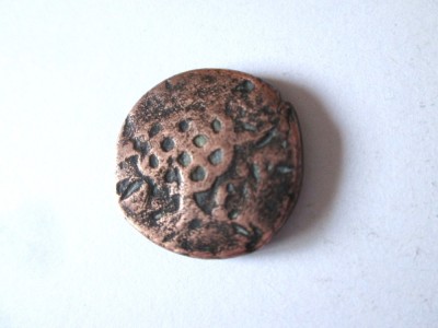 Rară! Monedă antică din bronz neidentificata? Diametrul=20 mm,greutate=8,90 grame foto