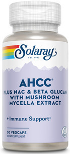 AHCC plus NAC &amp;amp; Beta Glucan, 30cps, Solaray foto