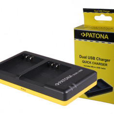Olympus PS-BLN1 cu cablu Micro-USB Dual Quick Battery / Încărcător de baterii - Patona
