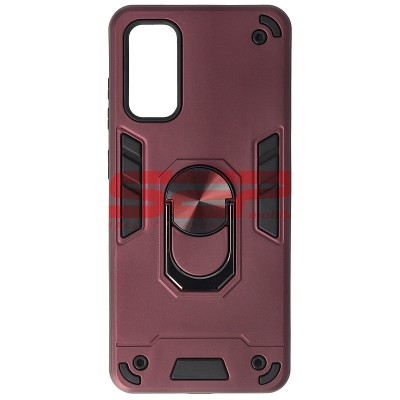 Toc TPU+PC Armor Ring Case Samsung Galaxy S20 Wine foto