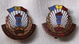 Instructor Sportiv lot x 2 variante insigne CNEFS &amp; UCFS, insigna anii 1970