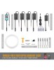 Kit Lumini Ambientale Wireless 9 in 1 pentru bord, portiere si picioare RGB cu Aplicatie AMB-02, Xenon Bright