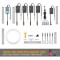 Kit Lumini Ambientale Wireless 9 in 1 pentru bord, portiere si picioare RGB cu Aplicatie AMB-02