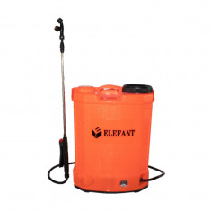 Pompa stropit electrica Elefant, 12 l, 6 bar, furtun 125 cm, plastic, curele incluse, Portocaliu foto