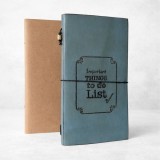 Agenda reincarcabila Traveler din piele naturala cu mesaj + rezerva hartie de refill - Important things to do list