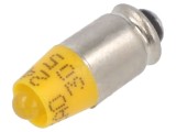 Lampă LED galbenă S5,7s 24VDC 24VAC cu 1 diodă