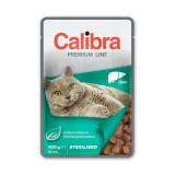 Cumpara ieftin Calibra Cat Pouch Premium Adult Sterilized Liver, 100 g