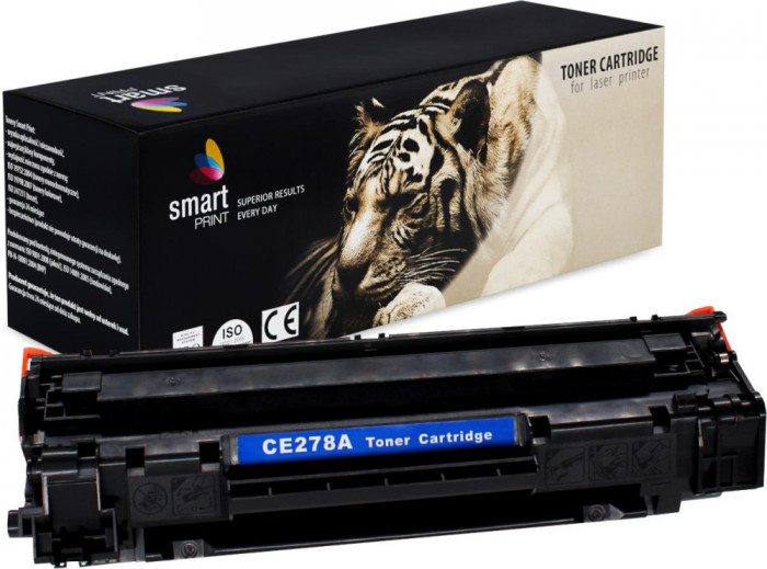 Toner de imprimanta pentru HP , CE278A / CRG726 / CRG728 / 78A , Negru , 2100 pagini , Smart Print