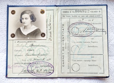 Carnet de identitate CFR 1934 foto