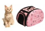 Geantă transport pentru animale, roz, mărimea L, 35x22x6.5 cm, Oem