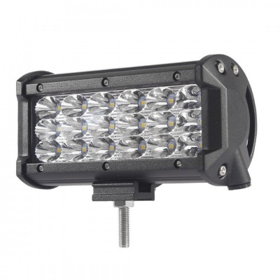 LED Bar Auto 54W, leduri pe 3 randuri, 12V-24V, 3780 Lumeni, 5&amp;quot;/12,7 cm, Spot Beam 12 Grade foto