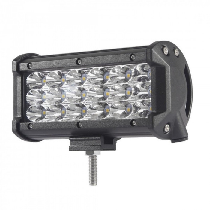 LED Bar Auto 54W, leduri pe 3 randuri, 12V-24V, 3780 Lumeni, 5&quot;/12,7 cm, Spot Beam 12 Grade