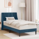 vidaXL Cadru de pat cu headboard albastru 80 x 200 cm Catifea 42027393