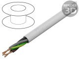 Cablu YDY 4G2,5mm2 rotund PVC alb