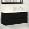 vidaXL Dulap cu Chiuvetă Stejar negru 100 x 39 x 62 cm Lemn compozit 3333145