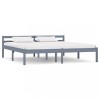 VidaXL Cadru de pat, gri, 180 x 200 cm, lemn masiv de pin 283201