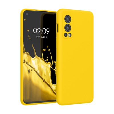Husa pentru OnePlus Nord 2 5G, Silicon, Galben, 56070.165, kwmobile foto
