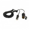 Cablu Prelungitor Auto Spiralat 3m, 1 Priza 12/24V 6A, Automax