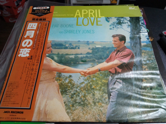 Vinil &quot;Japan Press&quot; Pat Boone, Lionel Newman, Shirley Jones &ndash; April Love (NM)