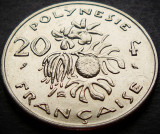 Cumpara ieftin Moneda exotica 20 FRANCI - POLYNESIE / POLINEZIA FRANCEZA, anul 1970 *cod 3536 B, Australia si Oceania