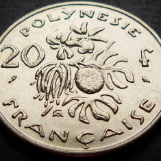 Moneda exotica 20 FRANCI - POLYNESIE / POLINEZIA FRANCEZA, anul 1970 *cod 3536 B