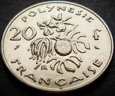 Moneda exotica 20 FRANCI - POLYNESIE / POLINEZIA FRANCEZA, anul 1970 *cod 3536 B foto