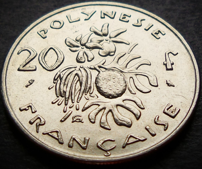 Moneda exotica 20 FRANCI - POLYNESIE / POLINEZIA FRANCEZA, anul 1970 *cod 3536 B