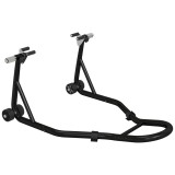 HOMCOM Stand Față Motocicletă 200kg, Protecții Antiderapante, Adaptoare Reglabile, Oțel - Pentru &Icirc;ntreținere