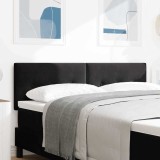 Șef de pat LED cu butoane, capitonat, Negru, 80 cm, Catifea