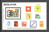Bolivia.1975 Expozitia filatelica EXFIVIA-Bl. GB.100, Nestampilat