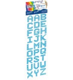Accesorii creatie 27 litere blue,diamante autoadezive blister,28x23mm, FIORELLO