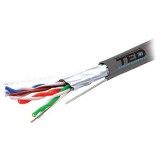 Cablu FTP CAT5E Cupru 0.5mm cu Sufa Rola 305m TED Electric