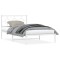 Gossi cadru de pat metalic cu tablie de cap/picioare, alb, 107x203 cm