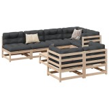 vidaXL Set canapea de grădină, 8 piese, lemn masiv de pin 3299342