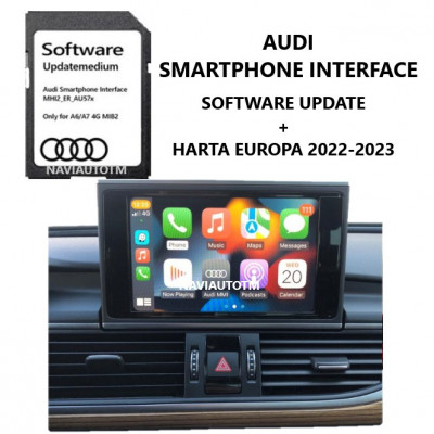 SD Card Activare Apple Carplay, Android Auto Audi A7 4G Modele 2015-2018 foto