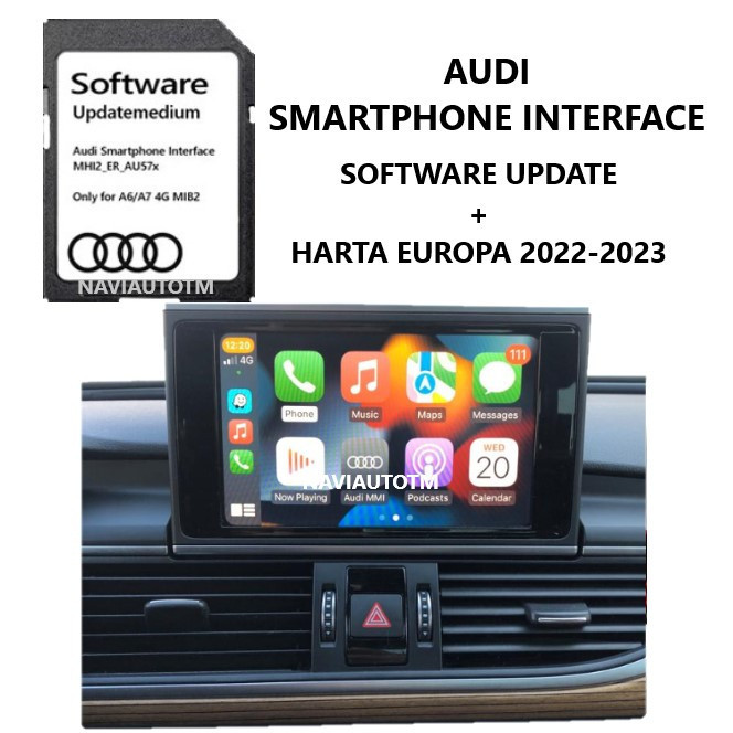 SD Card Activare Apple Carplay, Android Auto Audi A7 4G Modele 2015-2018
