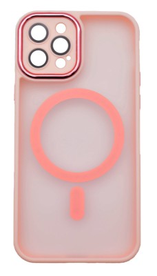 Husa tip MagSafe, Camera Protection Matte Silicon pentru iPhone 14 Plus Roz foto