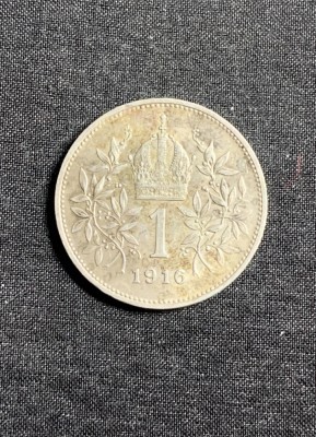 Moneda 1 coroana 1916 Austria argint foto